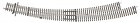 42476 Roco Curved turnout R9/R10